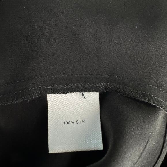 Michelle Mason One Shoulder Draped Silk Top in Black Size 6 - Picture 9 of 9